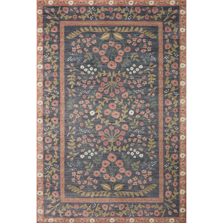 Rifle Paper Co. x Loloi Fiore Navy / Rust 2'-7" x 8'-0" Runner Rug