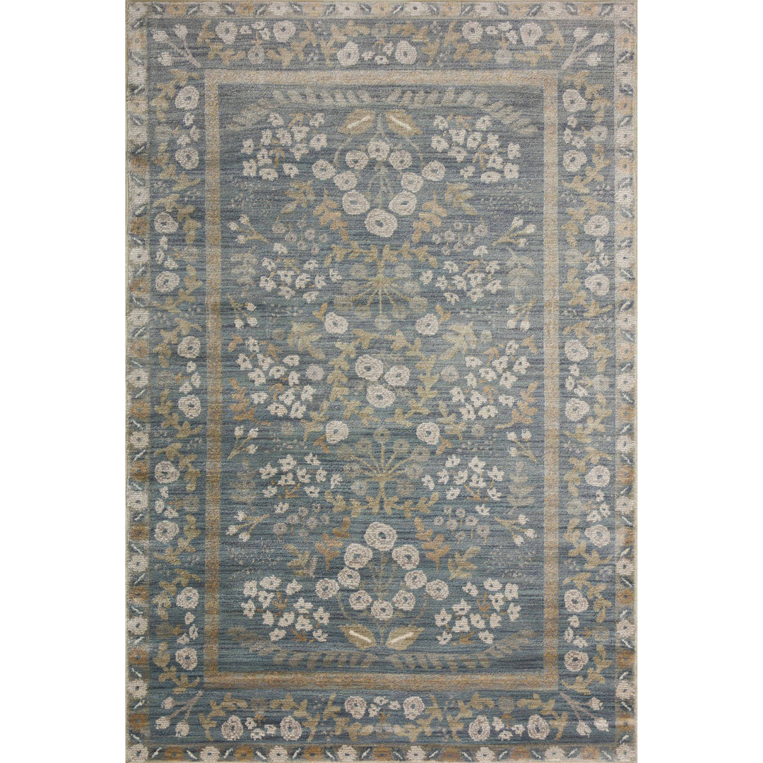 Rifle Paper Co. x Loloi Fiore Slate / Sage 5' x 7'-10" Area Rug