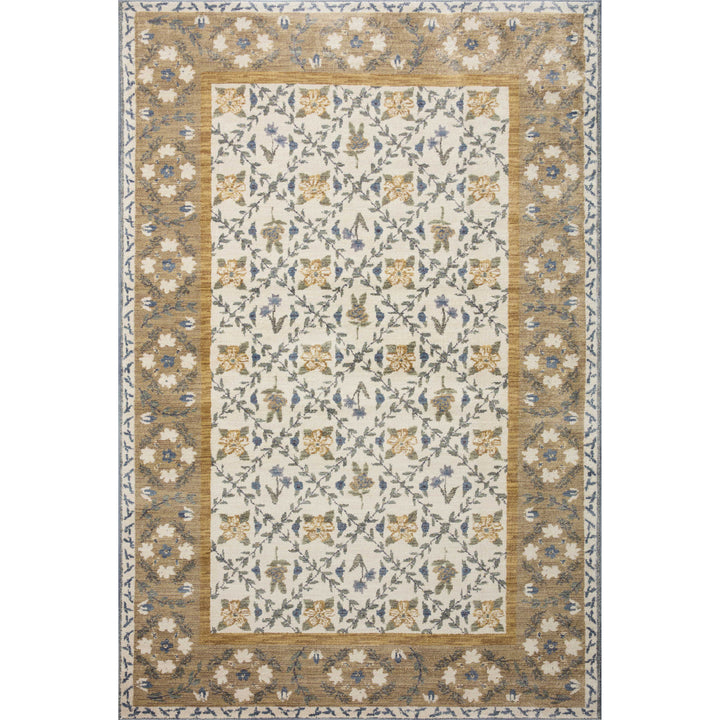 Rifle Paper Co. x Loloi Fiore Gold 2'-7" x 4' Accent Rug