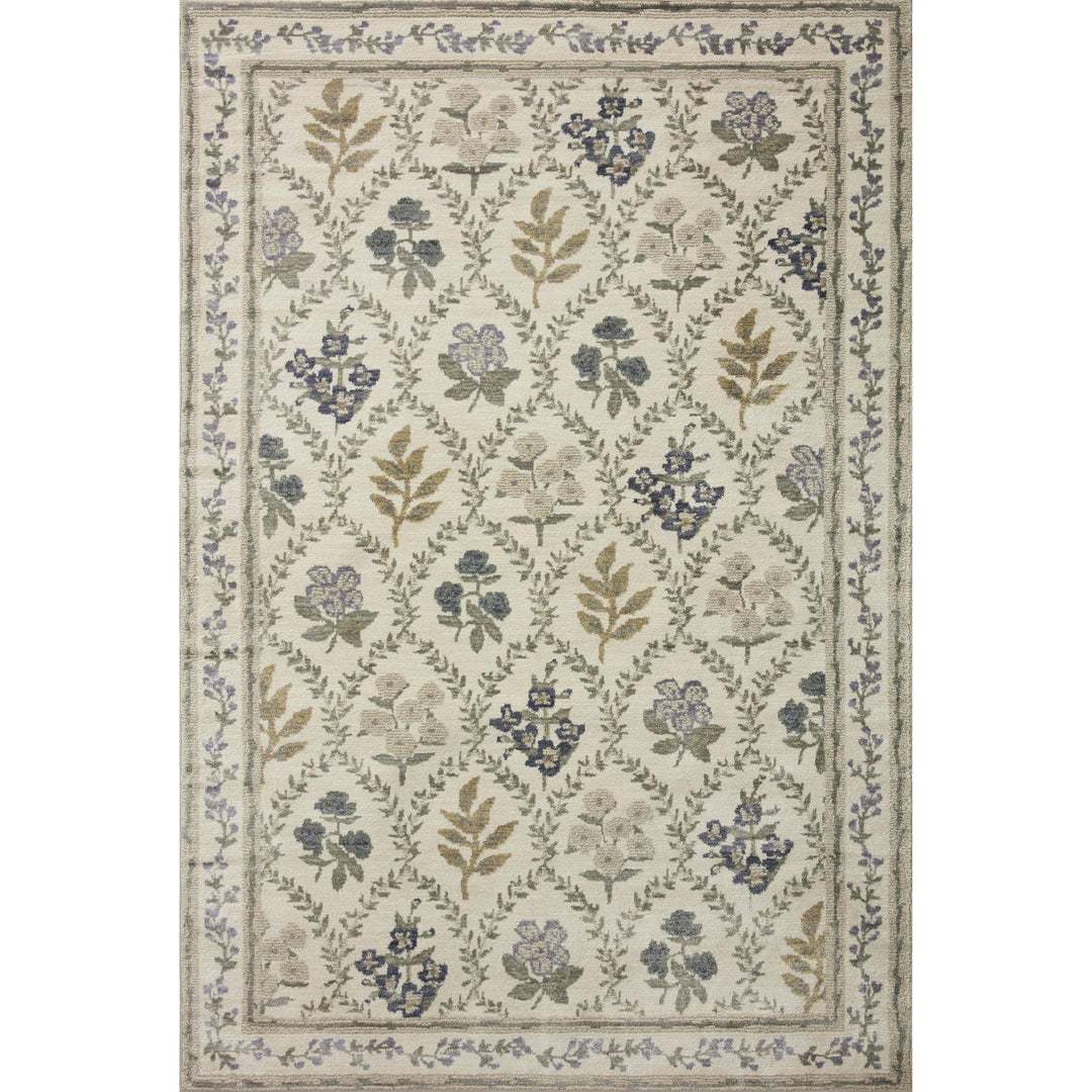 Rifle Paper Co. x Loloi Fiore Ivory 18" x 18" Sample Rug