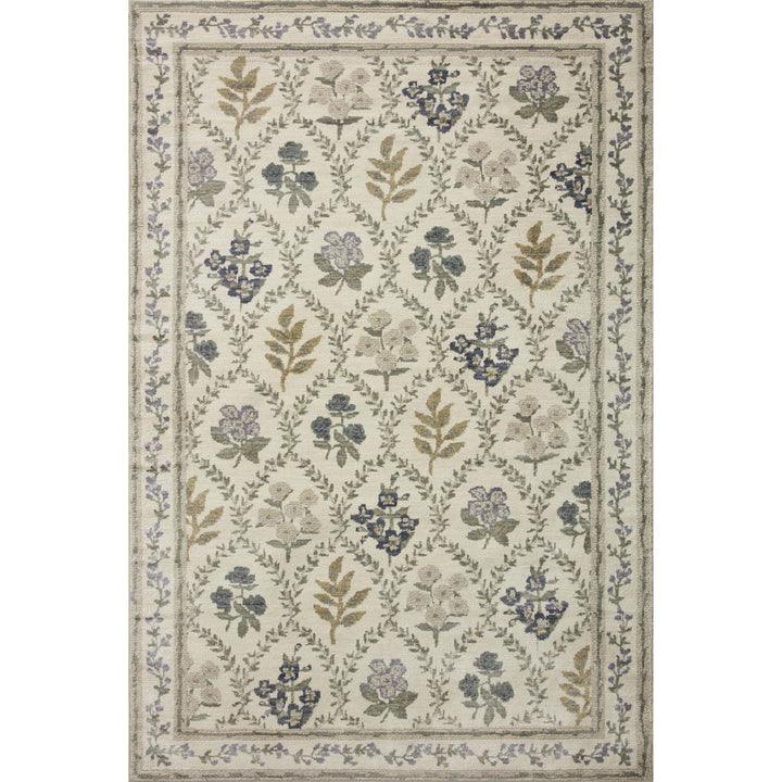 Rifle Paper Co. x Loloi Fiore Ivory 18" x 18" Sample Rug