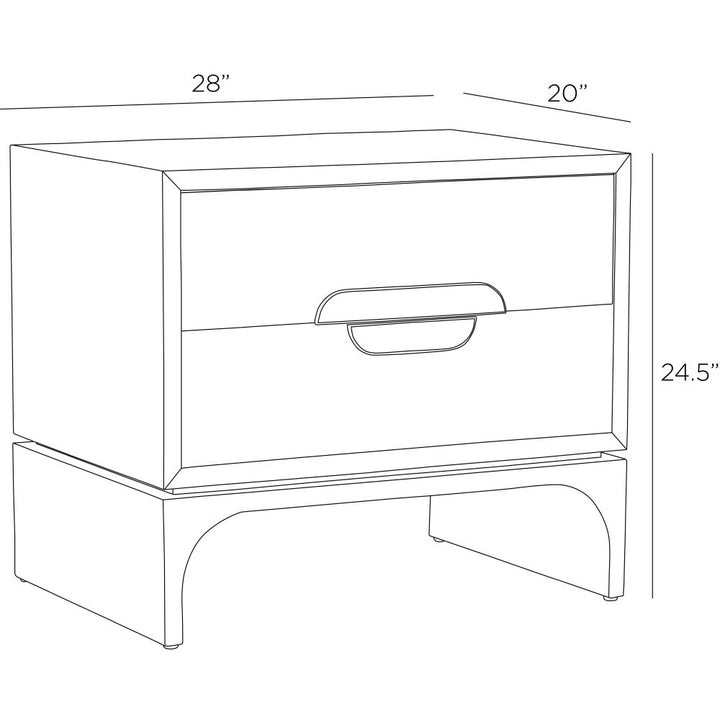 Monroe Side Table - Brown