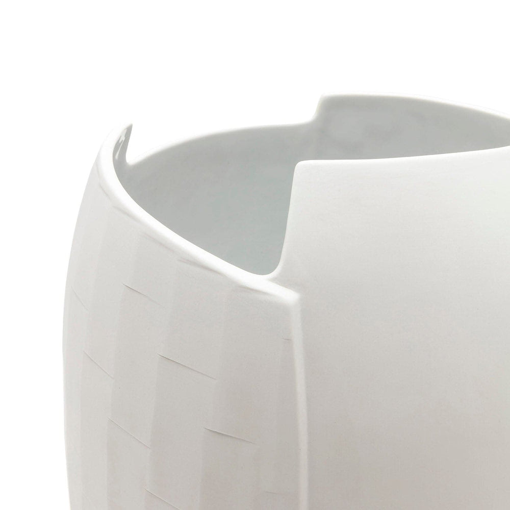 Birch Bark Porcelain Vase in Matte White-Sonder-FIV3084-Vases-2-France and Son
