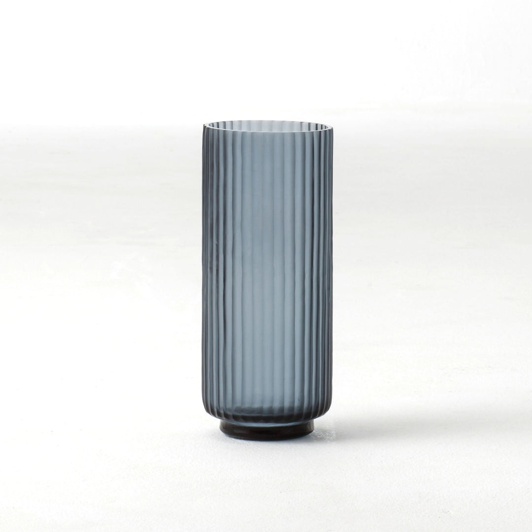 Indra Fluted Vase - Blue