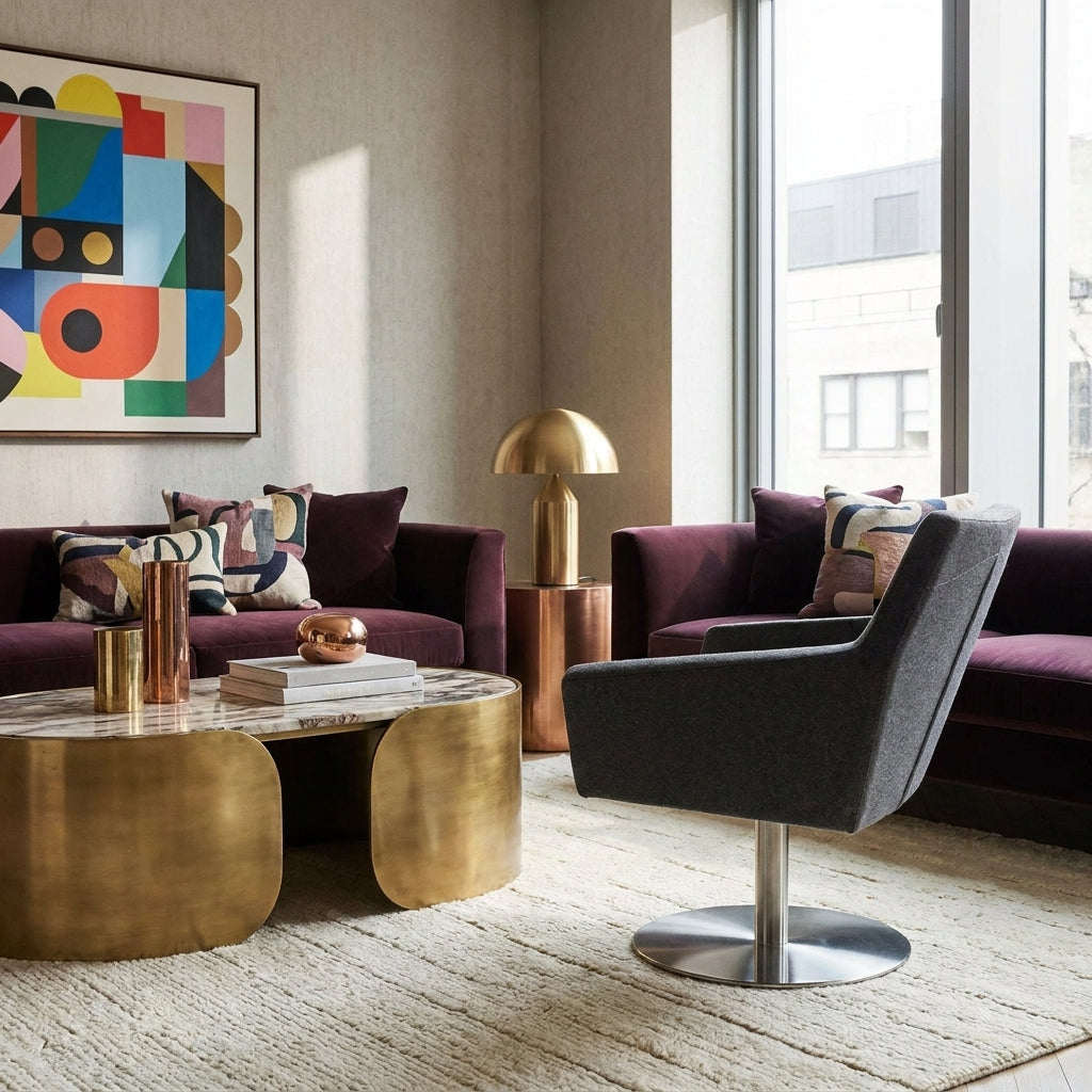 Polygon Swivel Lounge Chair