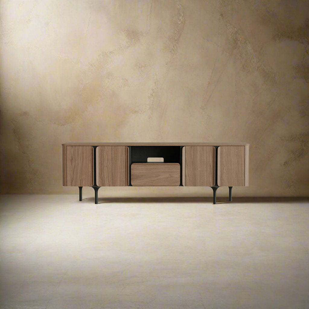 Hancock Media Console - Tan Walnut