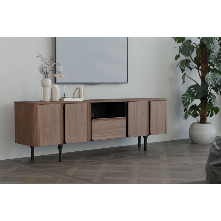 Hancock Media Console - Tan Walnut