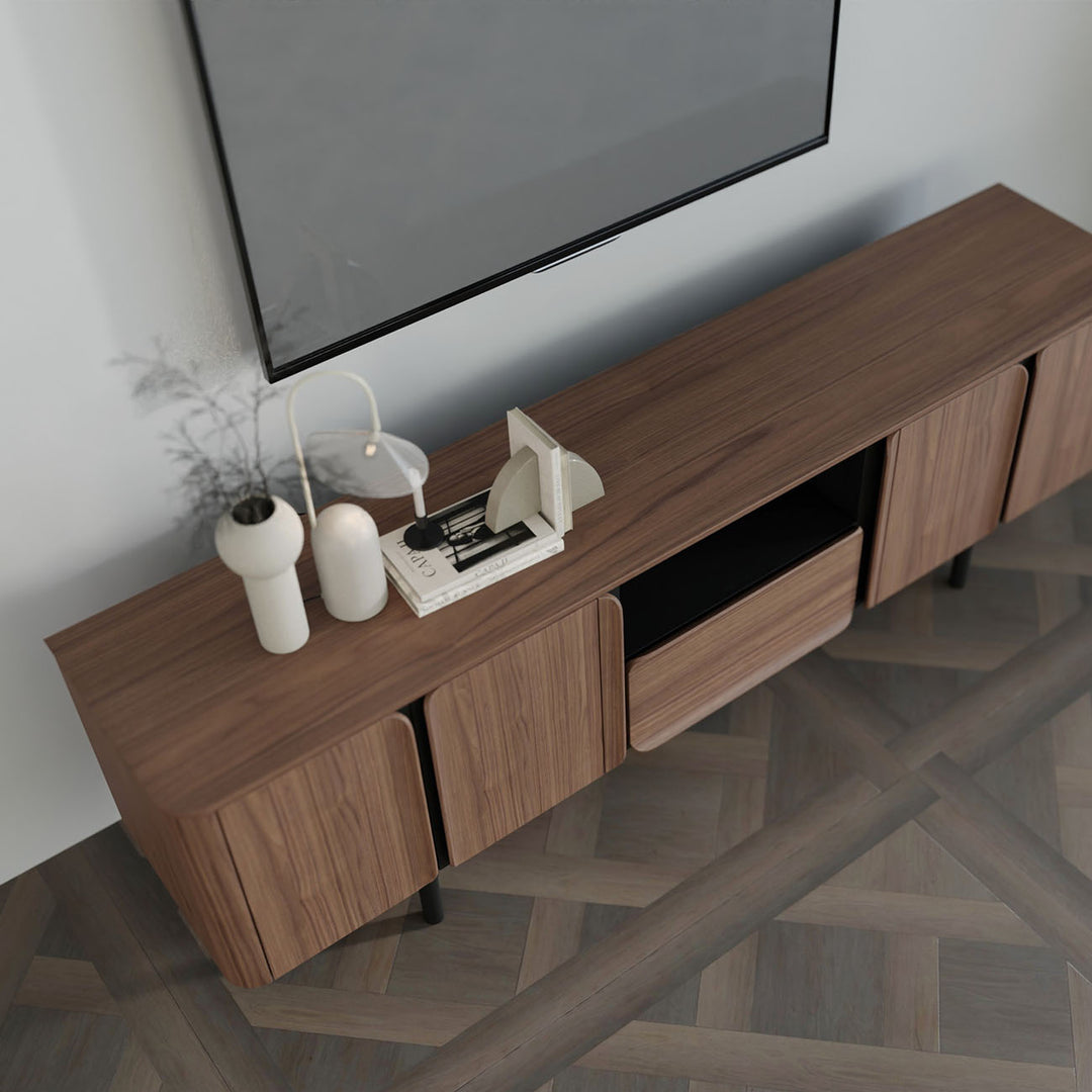 Hancock Media Console - Tan Walnut