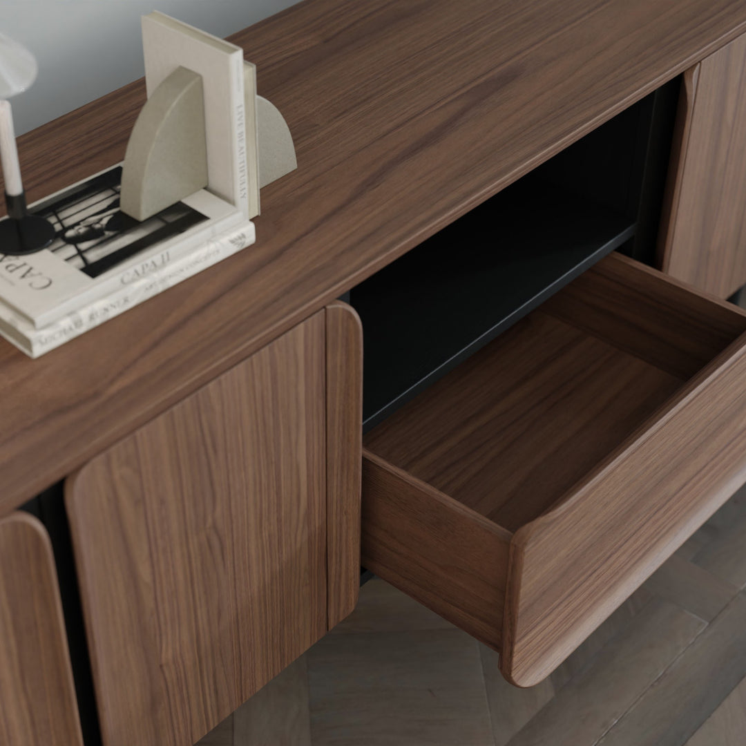 Hancock Media Console - Tan Walnut