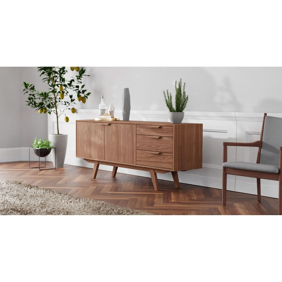 Collier Credenza - Tan Walnut