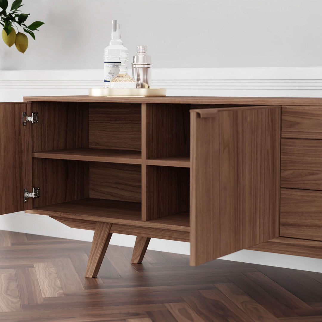 Collier Credenza - Tan Walnut