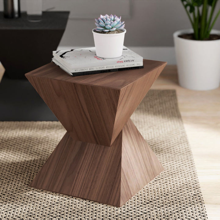 Luxor Side Table - Tan Walnut