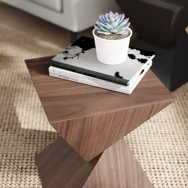 Luxor Side Table - Tan Walnut