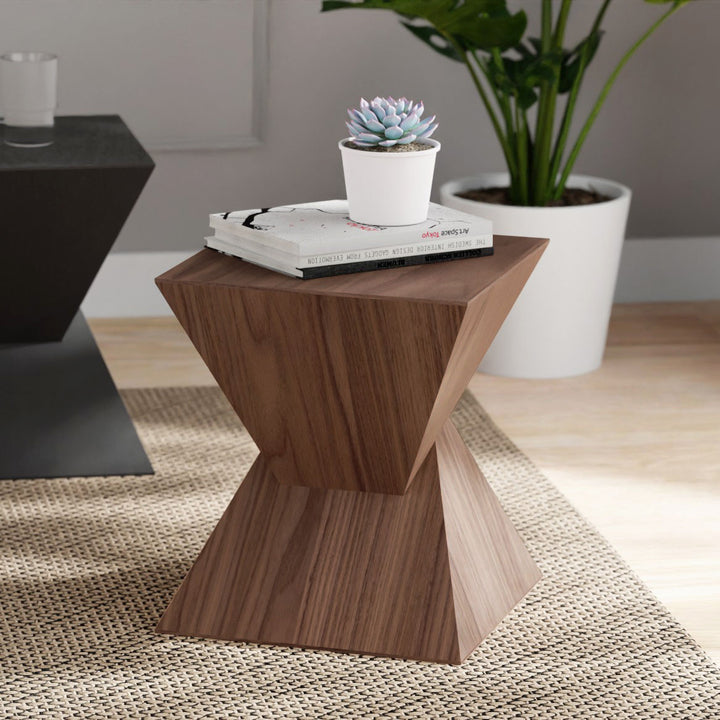 Luxor Side Table - Tan Walnut