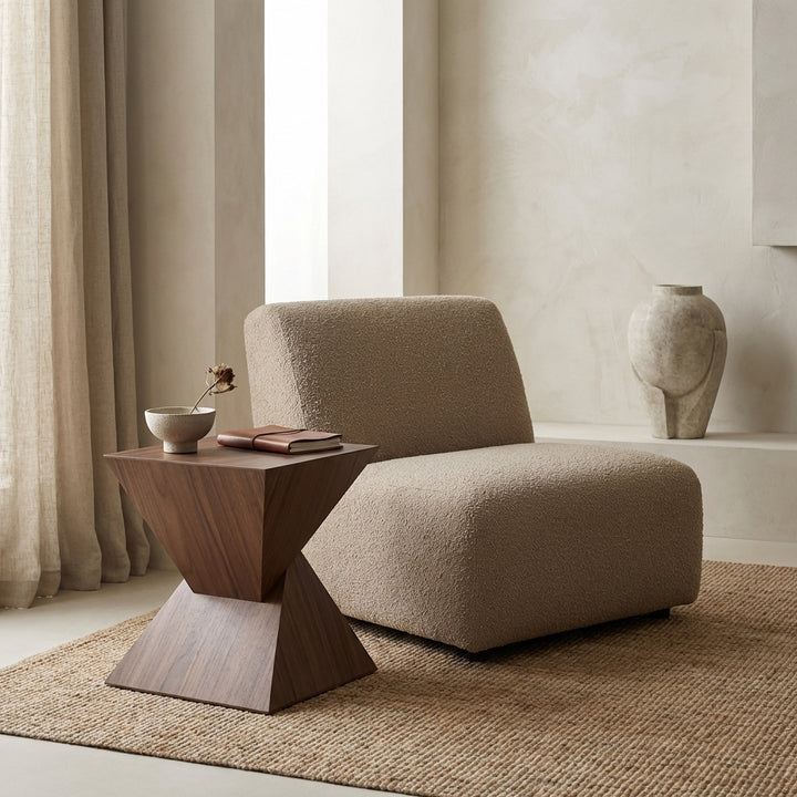 Luxor Side Table - Tan Walnut