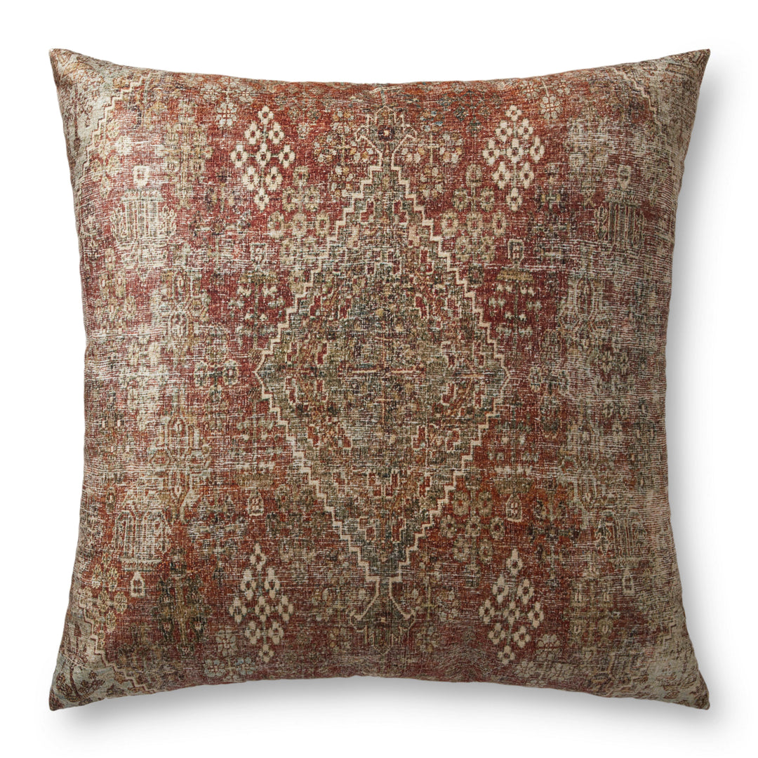 Loloi FP0009 Red / Multi 36"W x 36"D x 6"H Pillow