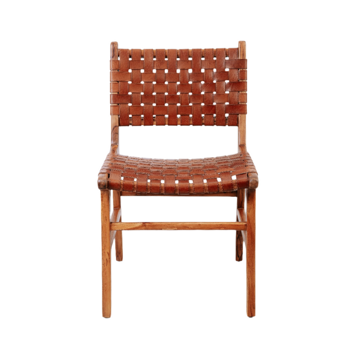 Cahyo Woven Leather Dining Chair