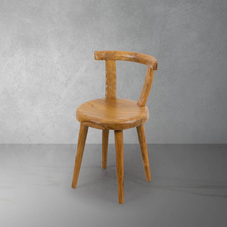 Brutalist Primitive Painters Teak Dining Chair-France & Son-FL1032-Dining Chairs-1-France and Son