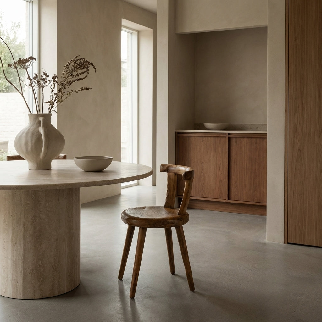 Brutalist Primitive Painters Teak Dining Chair