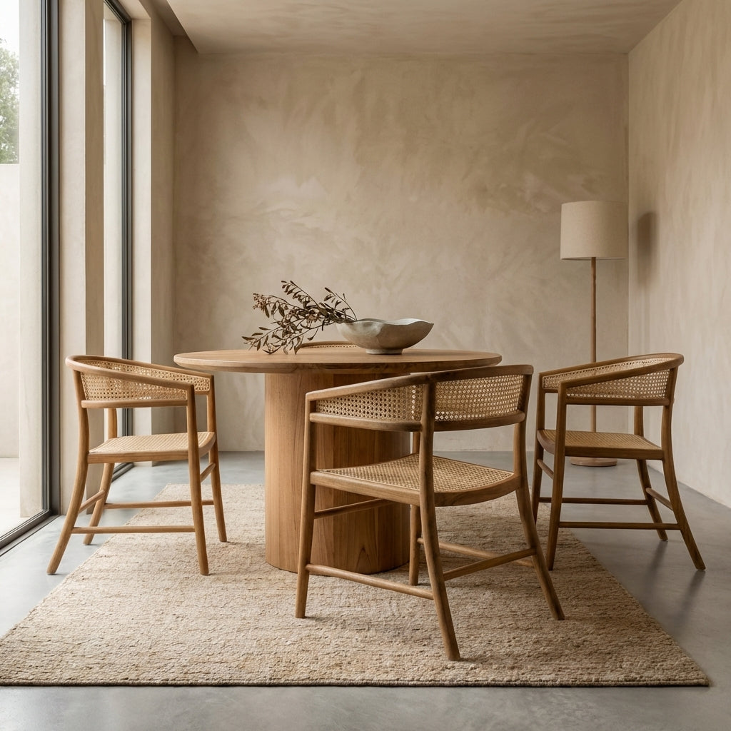 Fields Arm Chair with Cane Seat and Back