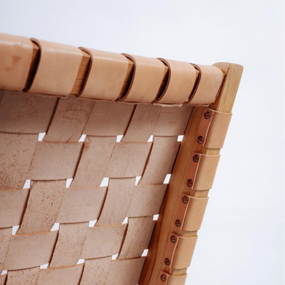 Risom Leather Lounge Chair-France & Son-FL1060PINK-Lounge ChairsBlush-5-France and Son