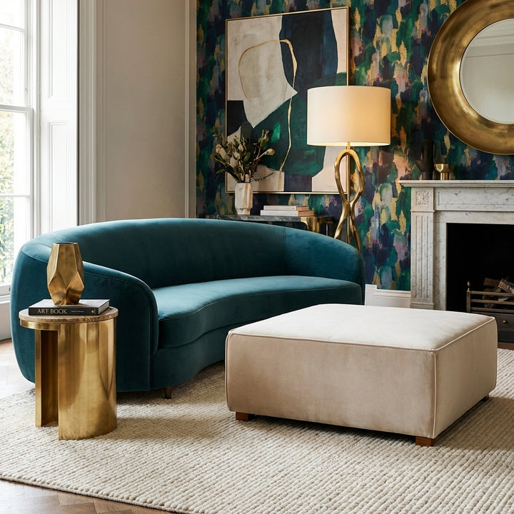Barrett Square Ottoman - Velvet