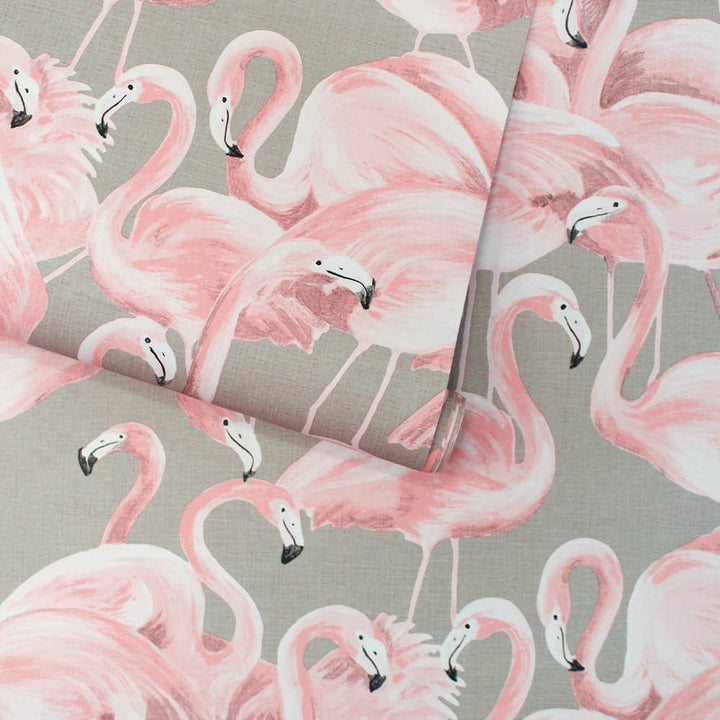 Flamingo Peel And Stick Wallpaper - Cheeky Pink-Tempaper & Co.-Tempaper-FL10538-DecorCheeky Pink-8-France and Son