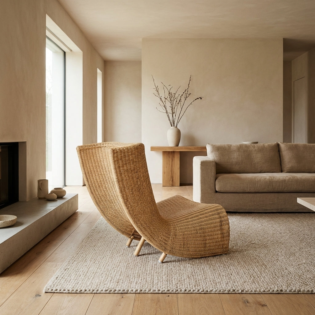 Rattan Felt Chair