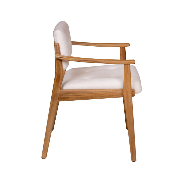 McMillian Dining Arm Chair-France & Son-FL1072OWHT-Dining Chairs-5-France and Son