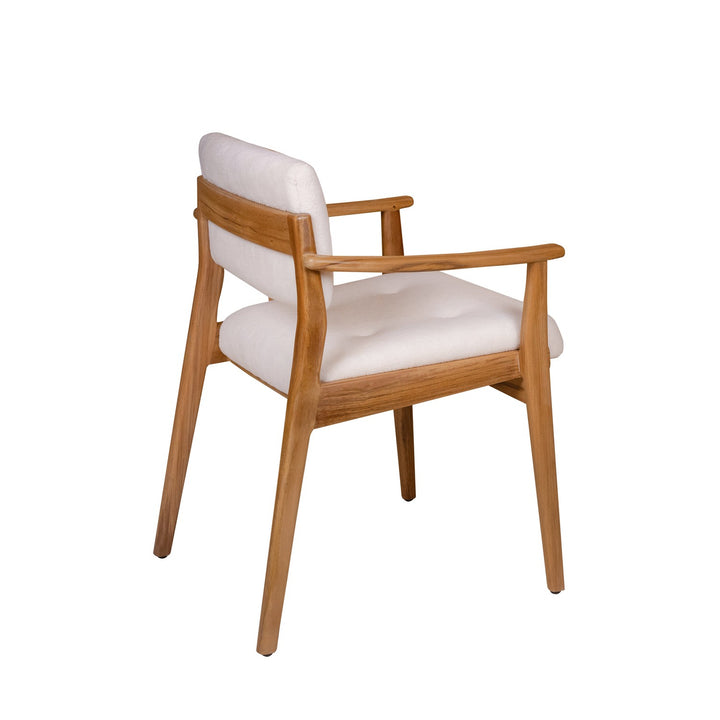 McMillian Dining Arm Chair-France & Son-FL1072OWHT-Dining Chairs-6-France and Son