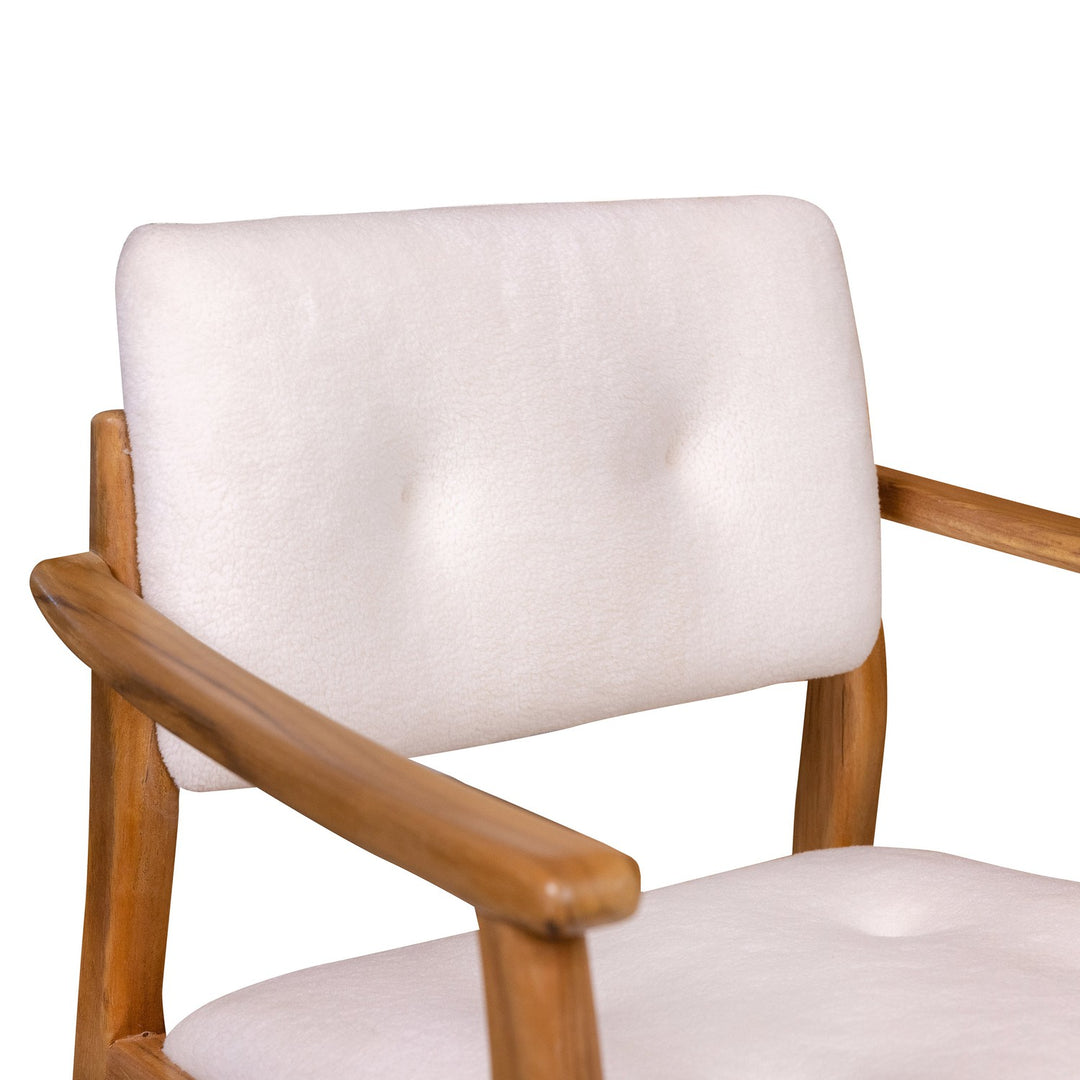 McMillian Dining Arm Chair-France & Son-FL1072OWHT-Dining Chairs-8-France and Son