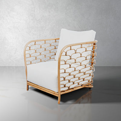 Bahama Lounge Chair-France & Son-FL1079IVORY-Lounge Chairs-1-France and Son