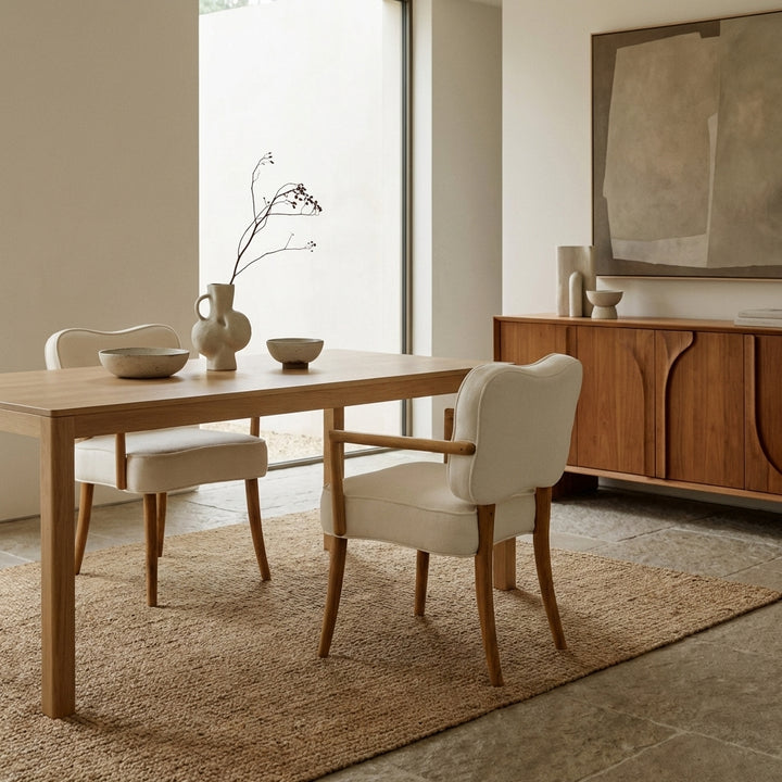 Charlotte Dining Arm Chair - Ivory