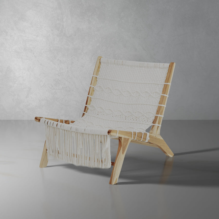Macrame Lounge Chair-France & Son-FL1093-Lounge Chairs-1-France and Son