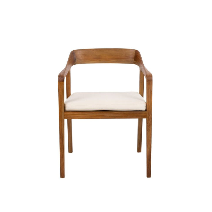 Fields Teak Dining Arm Chair-France & Son-FL1094BGE-Dining Chairs-2-France and Son
