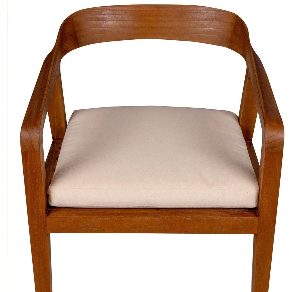 Fields Teak Dining Arm Chair with Cushion - Rental Price/Week