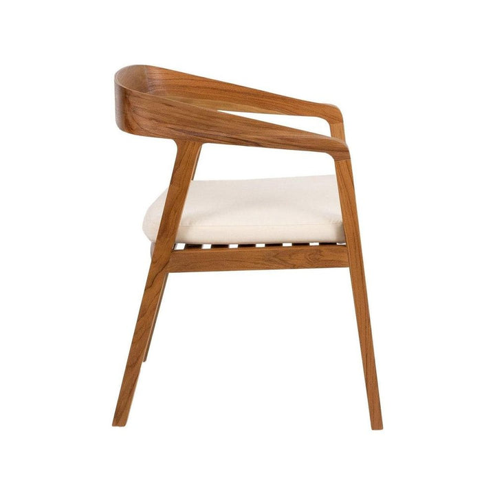 Fields Teak Dining Arm Chair-France & Son-FL1094BGE-Dining Chairs-5-France and Son