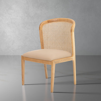 Quinn Teak Dining Chair-France & Son-FL1095BGE-Dining Chairs-1-France and Son