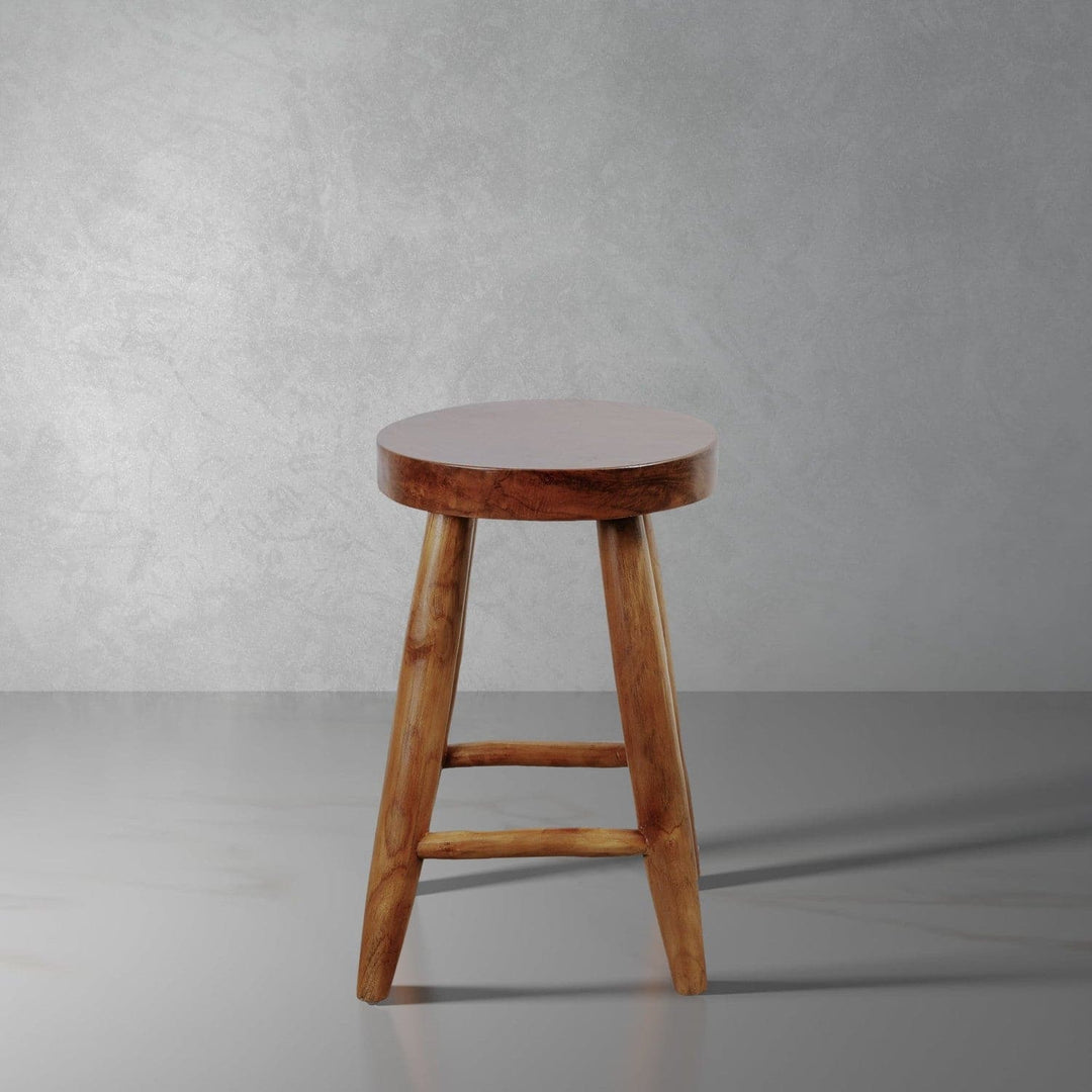 Zermatt Solid Teak Stool-France & Son-FL1118-Stools & Ottomans-1-France and Son