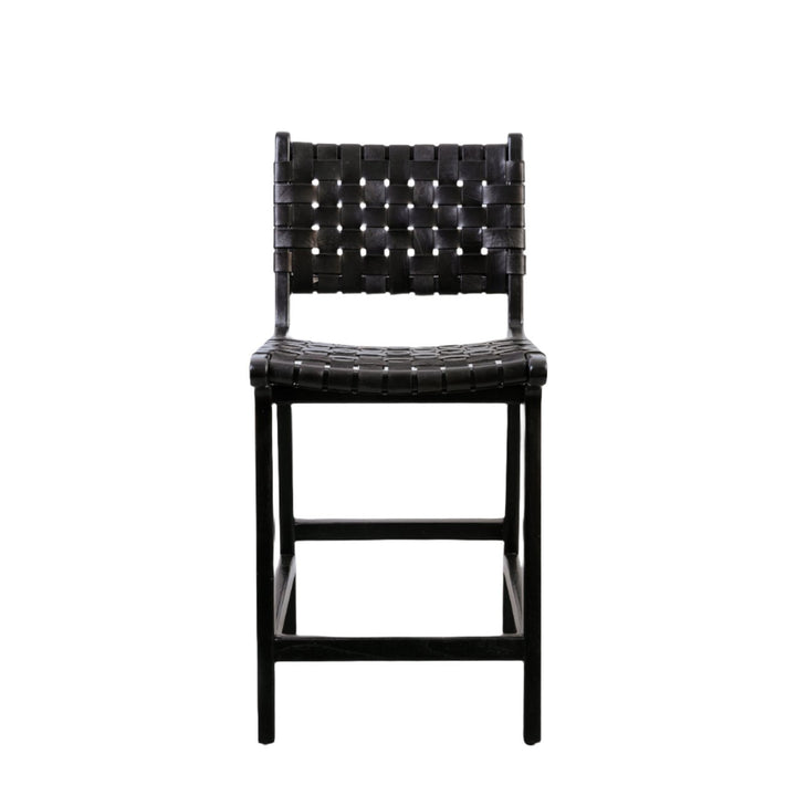 Cahyo Woven Leather Counter Stool