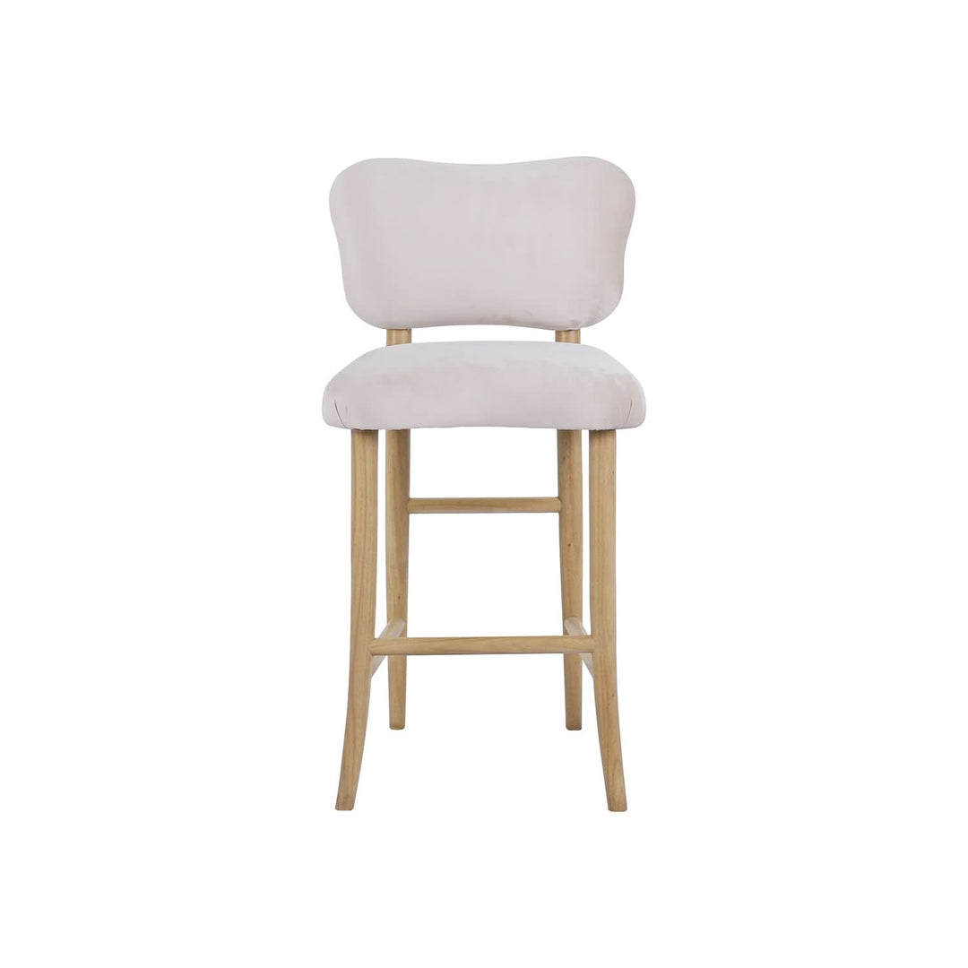 Charlotte Upholstered Counter Stool With Curved Back