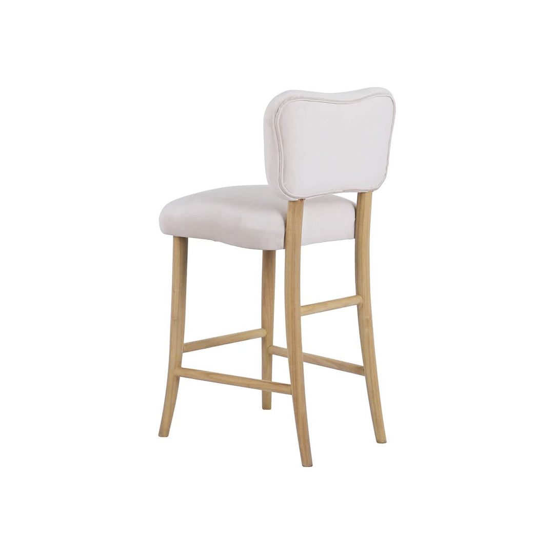 Charlotte Upholstered Counter Stool With Curved Back