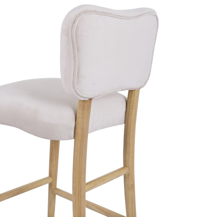 Charlotte Upholstered Counter Stool With Curved Back