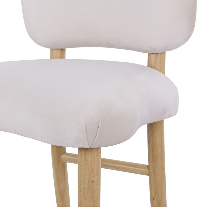 Charlotte Upholstered Counter Stool With Curved Back