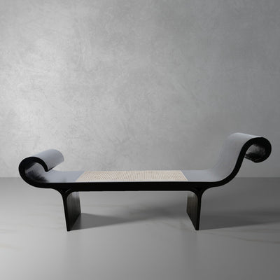 Marquesa Style Bench-France & Son-FL1208BLK-Benches-1-France and Son