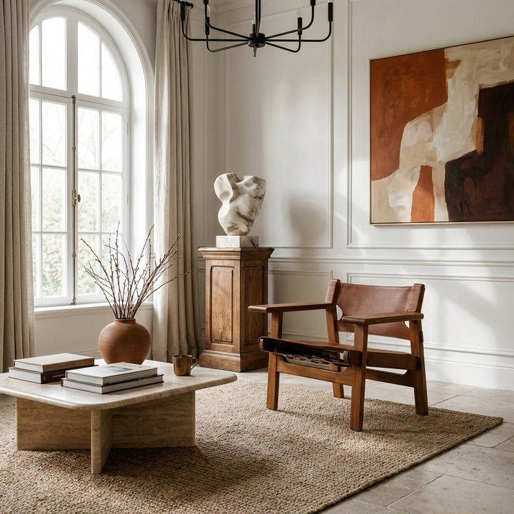Spanish Chair with Leather Sling - Teak