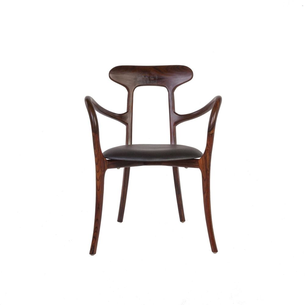 Kringle Dining Arm Chair - Rosewood-France & Son-FL1314-Dining Chairs-1-France and Son