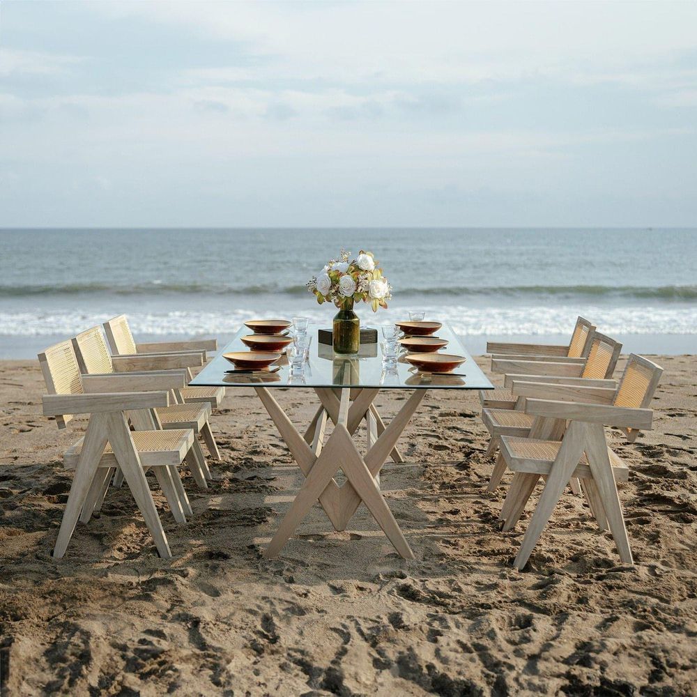 Jeanneret Dining Table - Large-France & Son-FL1491BASE-NTRL-Dining TablesNatural Base-2-France and Son