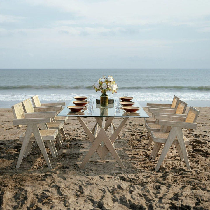 Jeanneret Dining Table - Large-France & Son-FL1491BASE-NTRL-Dining TablesNatural Base-2-France and Son