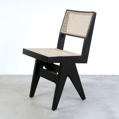 Jeanneret Dining Side Chair-France & Son-FL1318BLK-Dining ChairsSingle-Black-9-France and Son
